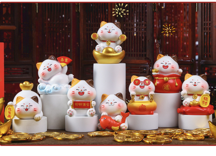 太阳能招财猫摆件醒狮招手兔子塑料儿童水杯详情10