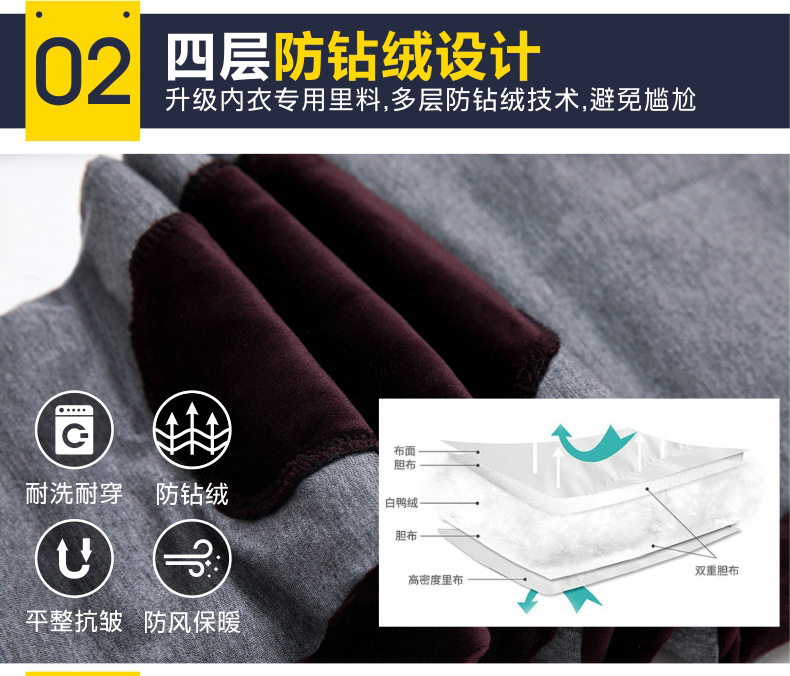Middle-aged and elderly mothers should wear loose, large-sized white duck down and thick cotton pants with knee pads for winter outerwear pic 3