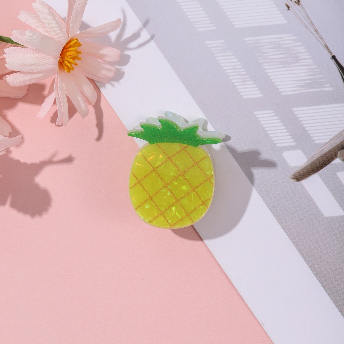 韩版可爱水果小号发夹牛油果杨桃柠檬抓夹少女甜美刘海夹新款头饰详情5