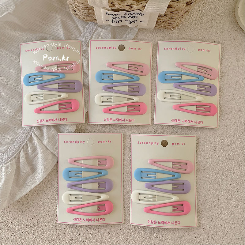 新款韩版简约马卡龙色系bb夹少女前额碎发刘海夹儿童侧边掰掰夹女详情8