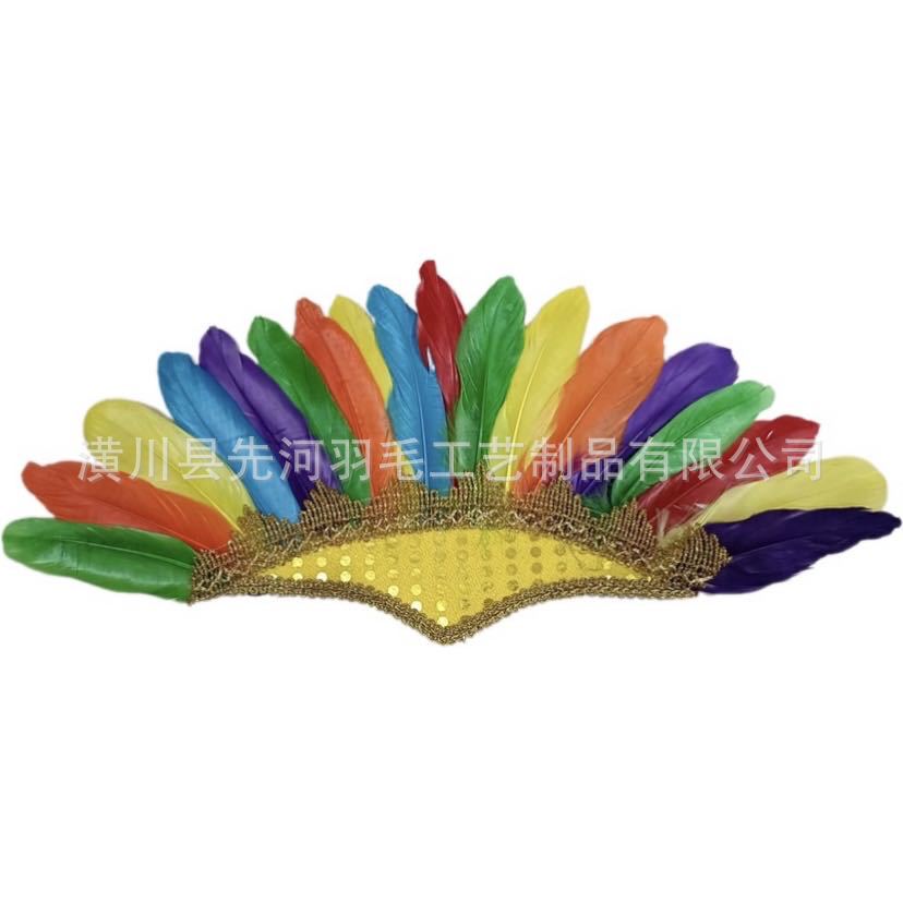 厂家批发异域风情羽毛头饰头带舞台表演舞会道具服装配饰详情5