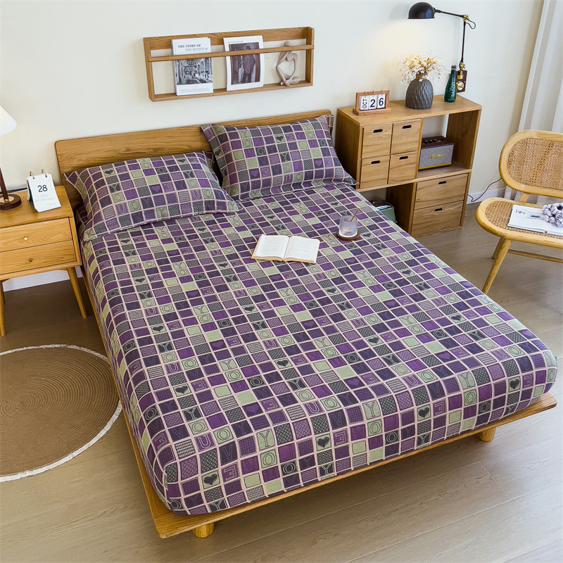 Pure cotton yarn-dyed jacquard double-layer gauze bed cover, single piece of all-cotton gauze mattress protective cover, bedspread, bed cover, single piece of bedding pic 116