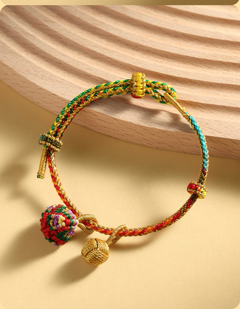 端午节五彩绳子小粽子手工编织diy成品吊坠少儿手绳手链装饰手绳详情50