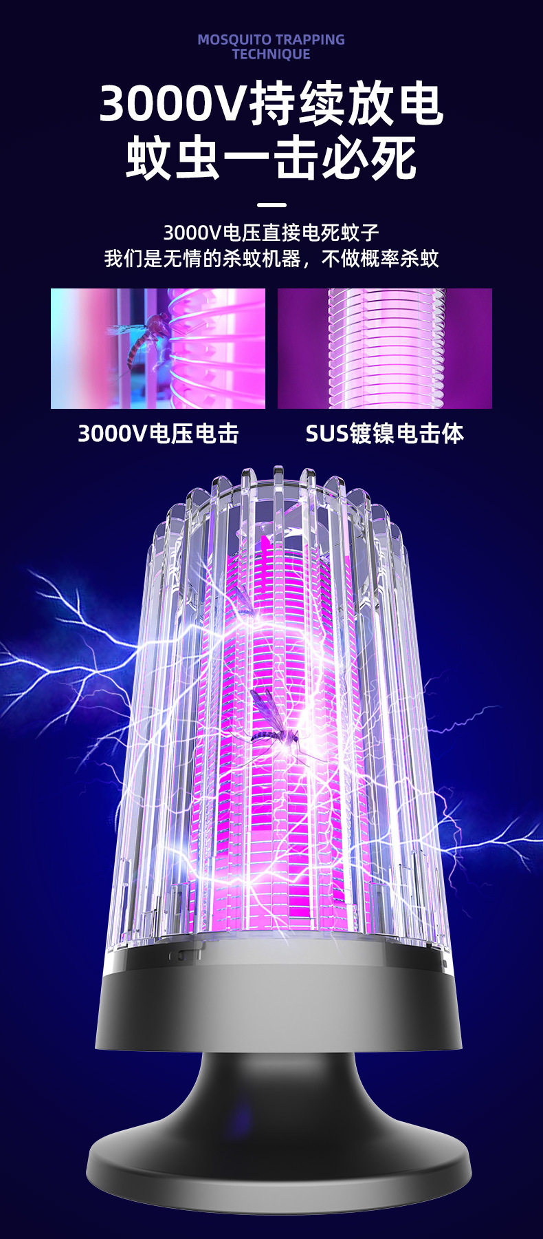 跨境源头厂家直供usb直插静音灭蚊灯紫光诱蚊母婴宿舍适用蚊灯详情11