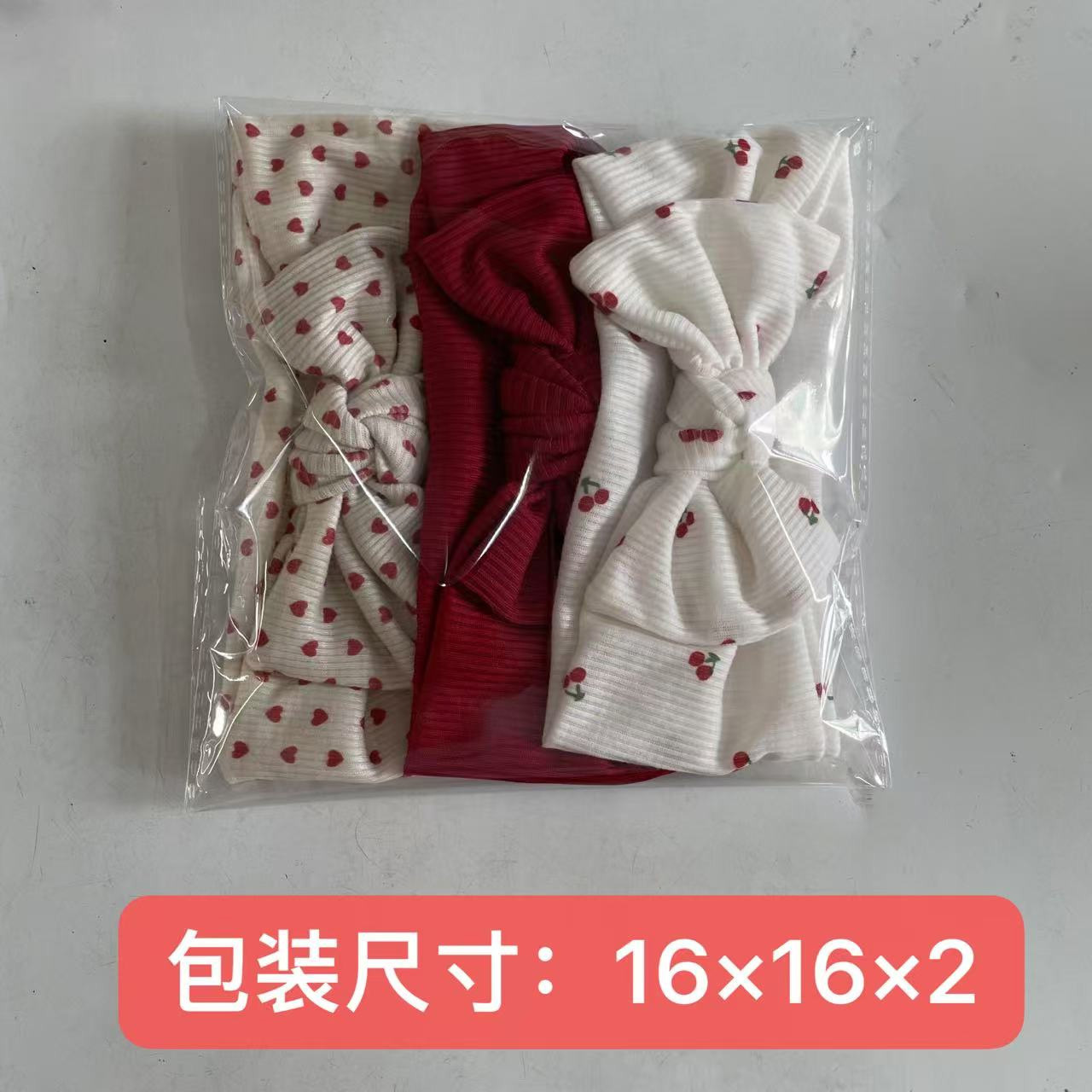 3pcs欧美新款儿童头饰超柔软印花坑条棉男宝宝蝴蝶结头带婴儿发饰详情10