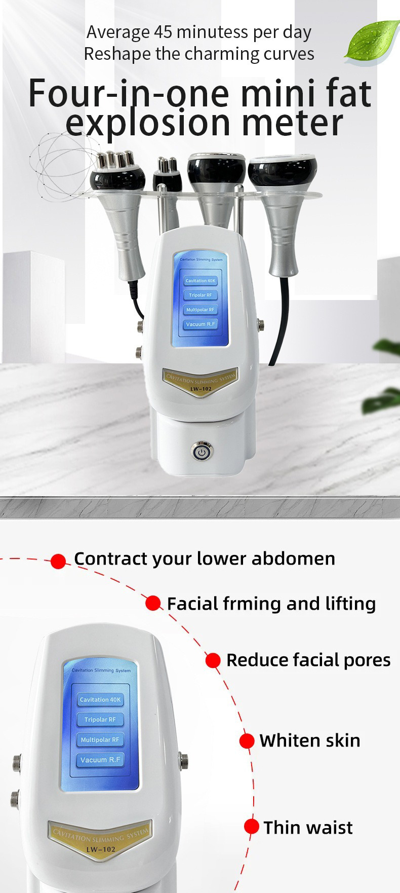 Direct sales from the manufacturer of the new cross-border four-in-one beauty device, 40k skin rejuvenation device, and the slimming device specially designed for beauty salons pic 1