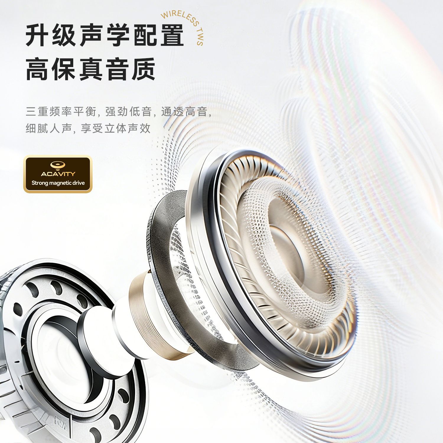 229 Cross-border new wireless Bluetooth headphones with digital display, in-ear opening, non-in-ear makeup mirror, long battery life, in stock pic 7