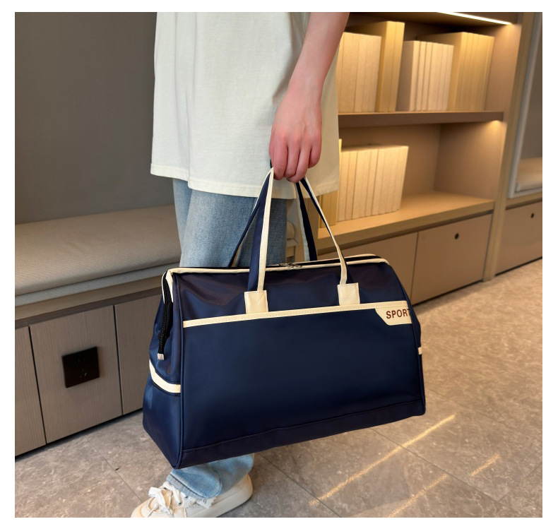 新款简约通勤手提旅行包牛津布加厚耐用运动健身包出差行李收纳袋详情37