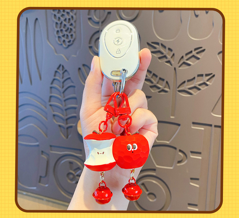 原创苹安喜乐磁吸公仔钥匙扣创意可爱情侣对扣钥匙链书包挂件礼品详情16