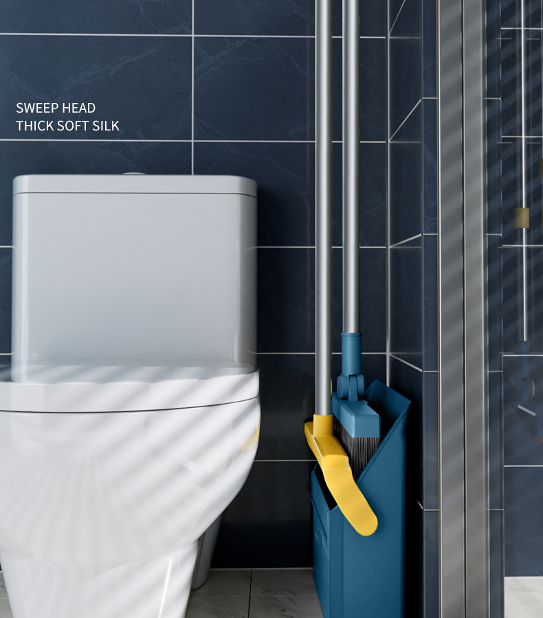 Enlarged and thickened broom and dustpan set combination, soft bristle household magic broom, sweeping broom, bathroom, hair sweeping pic 13