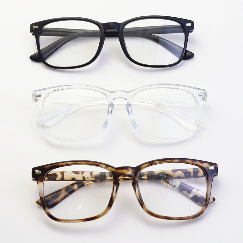 复古平光镜男女防蓝光眼镜防紫外线方形镜框米钉眼镜架电脑镜8082详情6