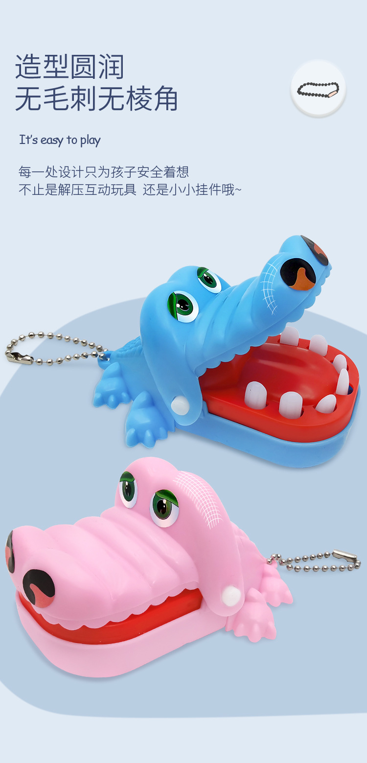 Mini hand-biting crocodile with keychain, new and unique small gifts, hand-biting little crocodile toys, prank crocodile wholesale pic 9
