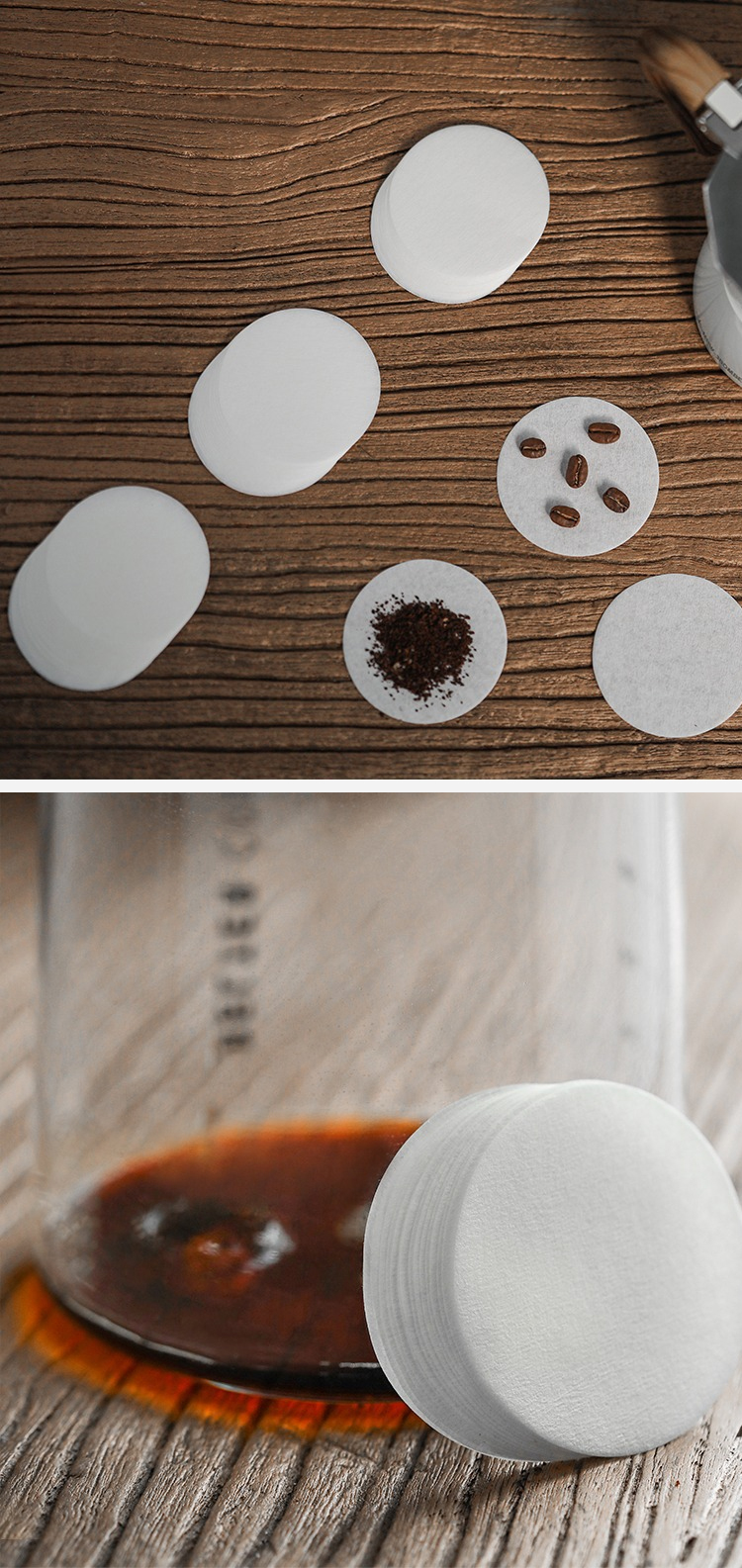 P66D round powder bowl coffee filter paper, secondary paper, Italian coffee machine handle 51/53/58mm, universal extraction pic 13
