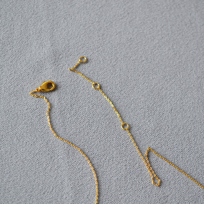 日韩小众设计黄铜镀金交叉微笑珍珠时尚简约轻奢高级感项链锁骨链详情7