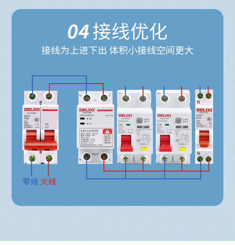 德力西电气新款漏电保护器DZ47SLES2P家用1P漏保63A3PN小型断路器详情9