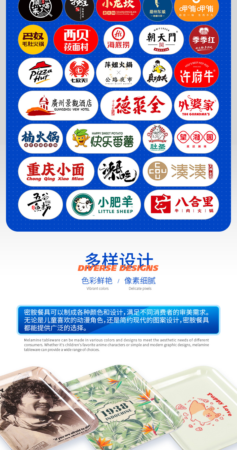 白色盘密胺餐具圆盘平盘塑料碟子菜盘餐盘西餐盘商用圆形盘子批发详情9