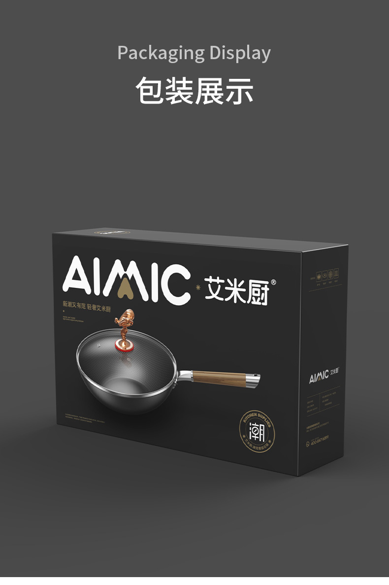 Forged old iron wok, household uncoated stir-frying wok, non-stick wok, non-stick, healthy cookware, durable pic 12