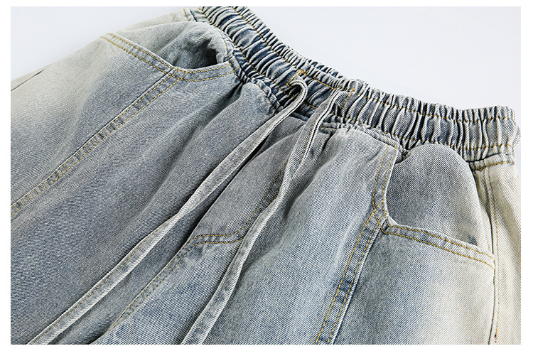 Retro washed curved-cut jeans for men, Spring/Autumn 2026 couple style straight-leg casual long pants pic 17