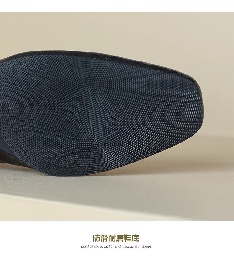 软羊皮黑色高跟鞋2025春秋新款法式复古粗跟一字带玛丽珍鞋女单鞋详情32