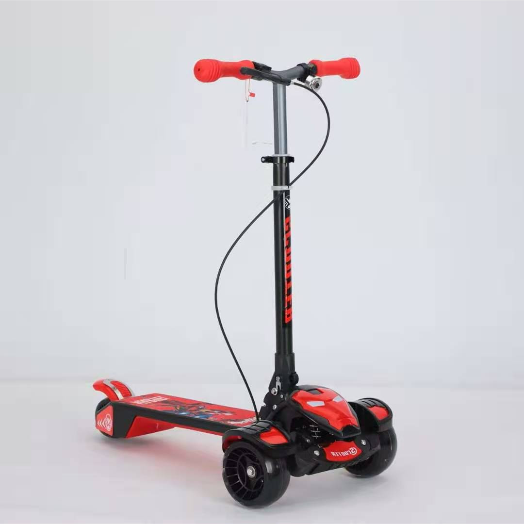 s2q Super High and Large scooter for children aged 3-6, 12-18, with three and four wheels, flashing music, boys and girls, toy sliding pic 1