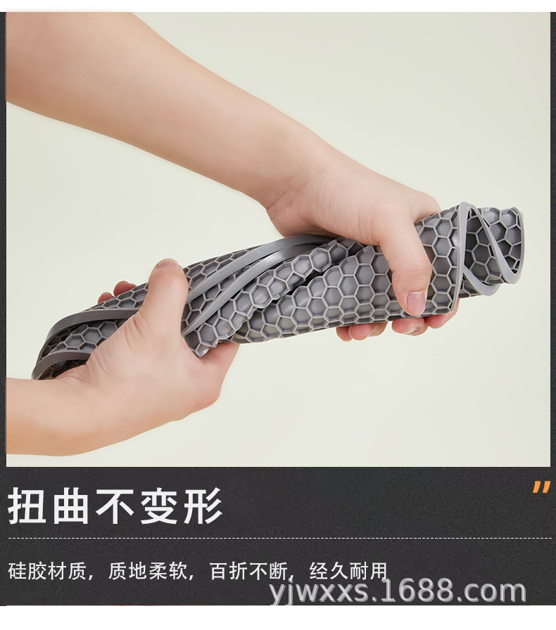 跨境食品级硅胶耐高温蜂窝隔热垫杯垫圆形锅垫厨房餐垫防滑垫加厚详情10