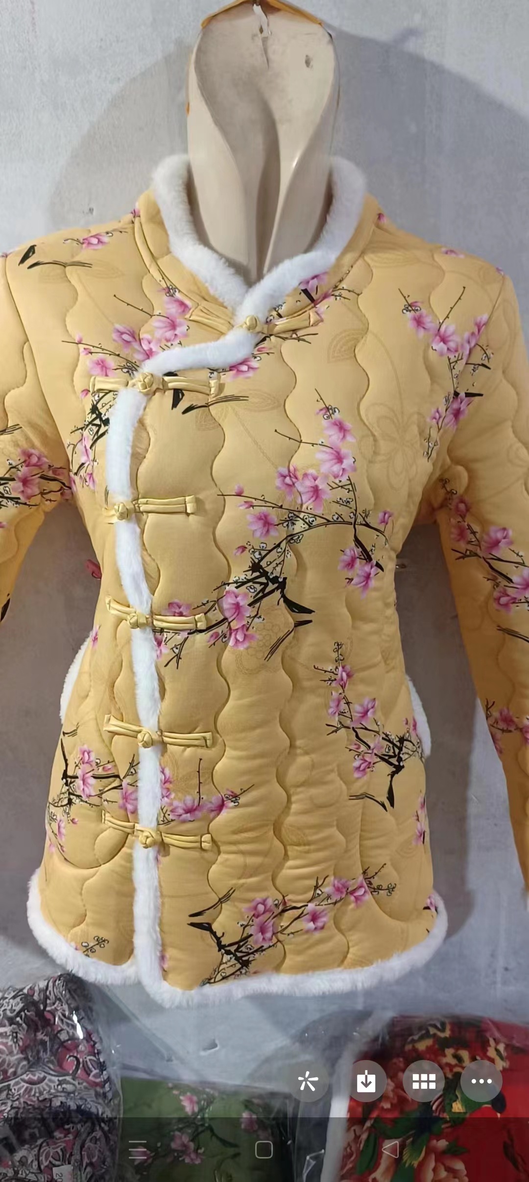 Choyin mesh chaqueta acolchada bandeja de cierre tang chaqueta de algodón noreste chaqueta de algodón grande flor chaqueta de año nuevo chaqueta chaqueta de algodón estilo chino étnico mujeres pic 8