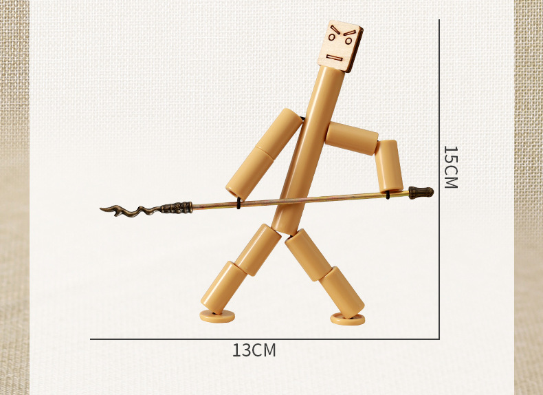 竹节人老师指定材料DIY小竹人玩具双人对战益智游戏竹节人带PK桌详情25
