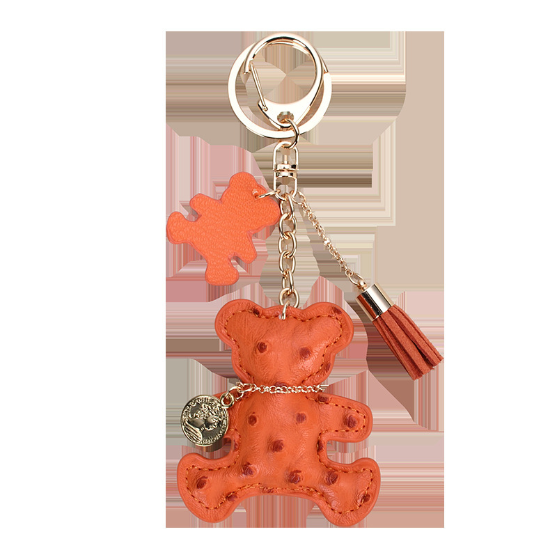 可爱小熊皮质钥匙挂件创意卡通女士包包挂件韩版钥匙扣汽车钥匙扣详情15