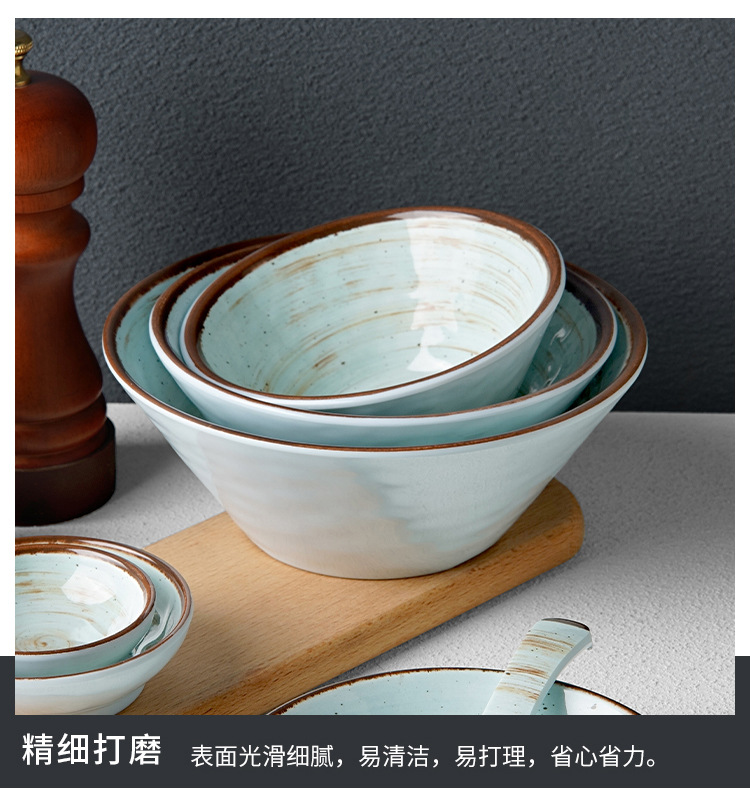 New imitation porcelain KB blue glaze dot melamine tableware factory direct sales melamine tableware pic 21
