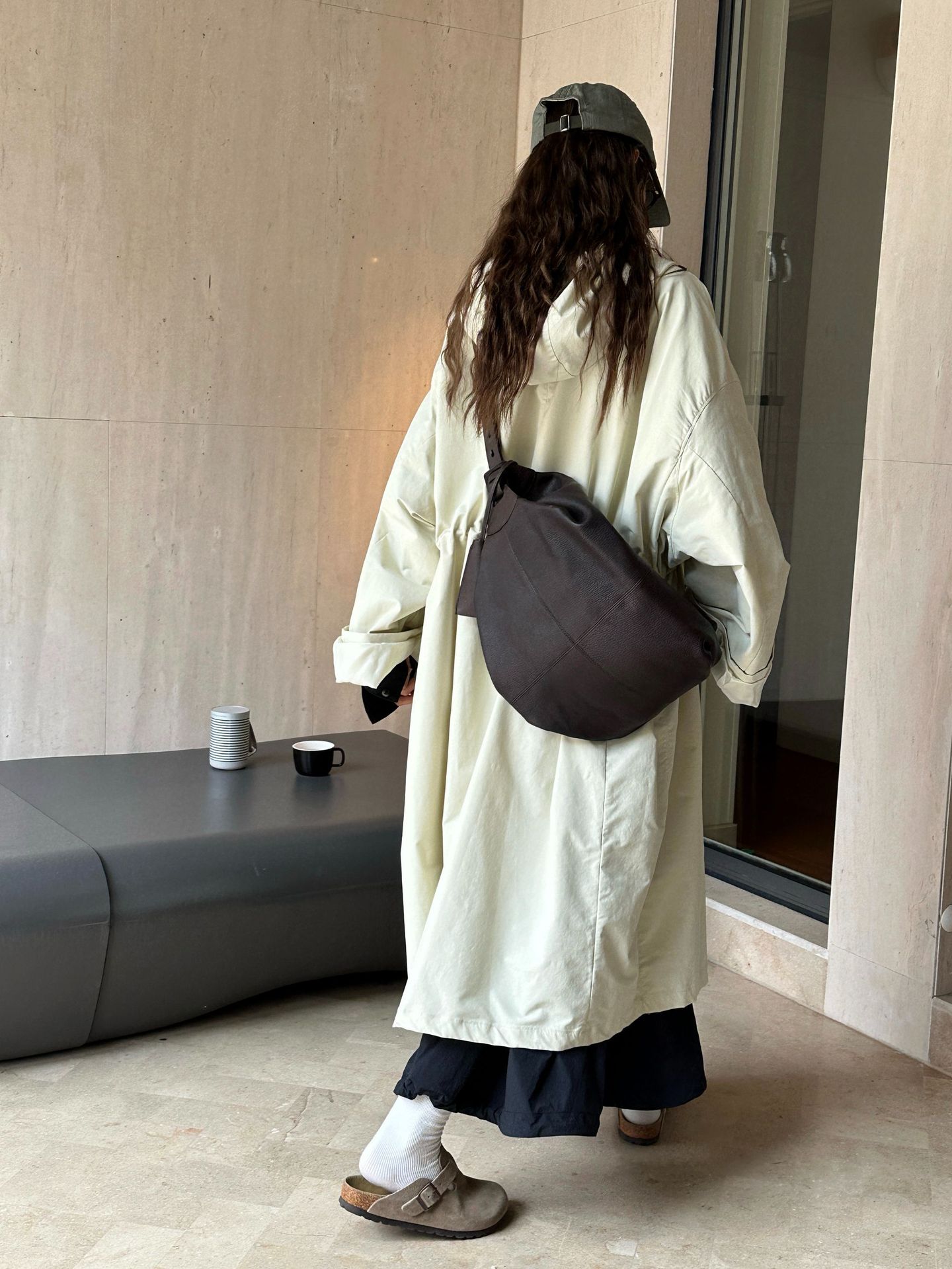 The new autumn Japanese-style outdoor street casual hooded silhouette windbreaker is a slimming and windproof long coat for women pic 30