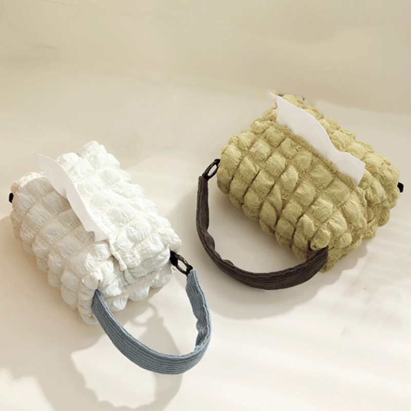 汽车后座收纳袋汽车纸巾架悬挂餐巾架布艺纸巾盒纸巾袋汽车抽纸盒详情2