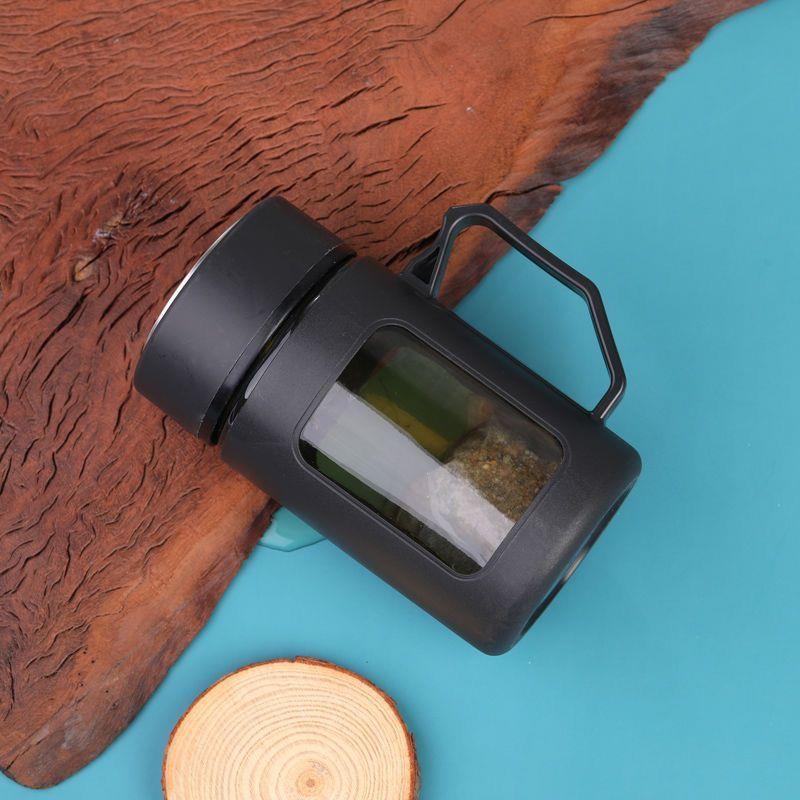 Glass cups, water cups, large-capacity tea brewing cups, office and household tea brewing cups, anti-drop and anti-heat cups with handles pic 4