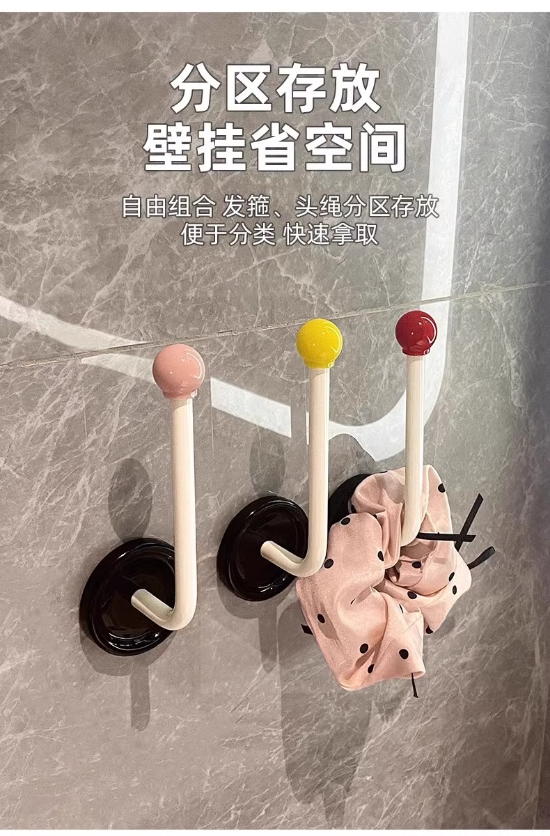 2024新款发圈发箍收纳架卫生间发饰发夹挂钩发绳首饰品收纳神器详情10