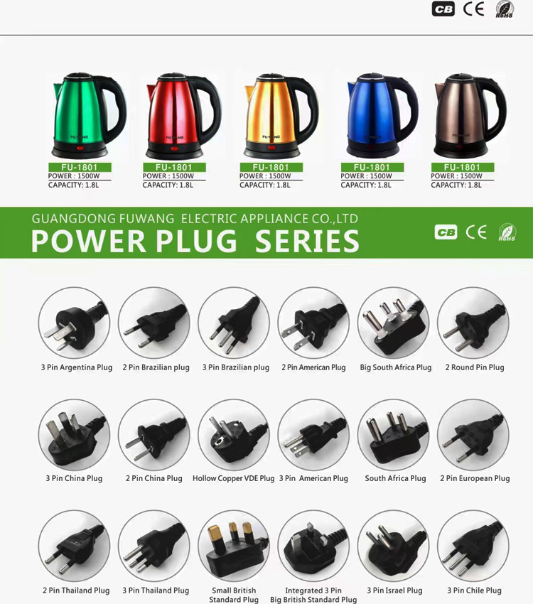 Wholesale electric kettles from cross-border e-commerce manufacturers for foreign trade export, featuring anti-dry burning, automatic power-off and durability pic 6