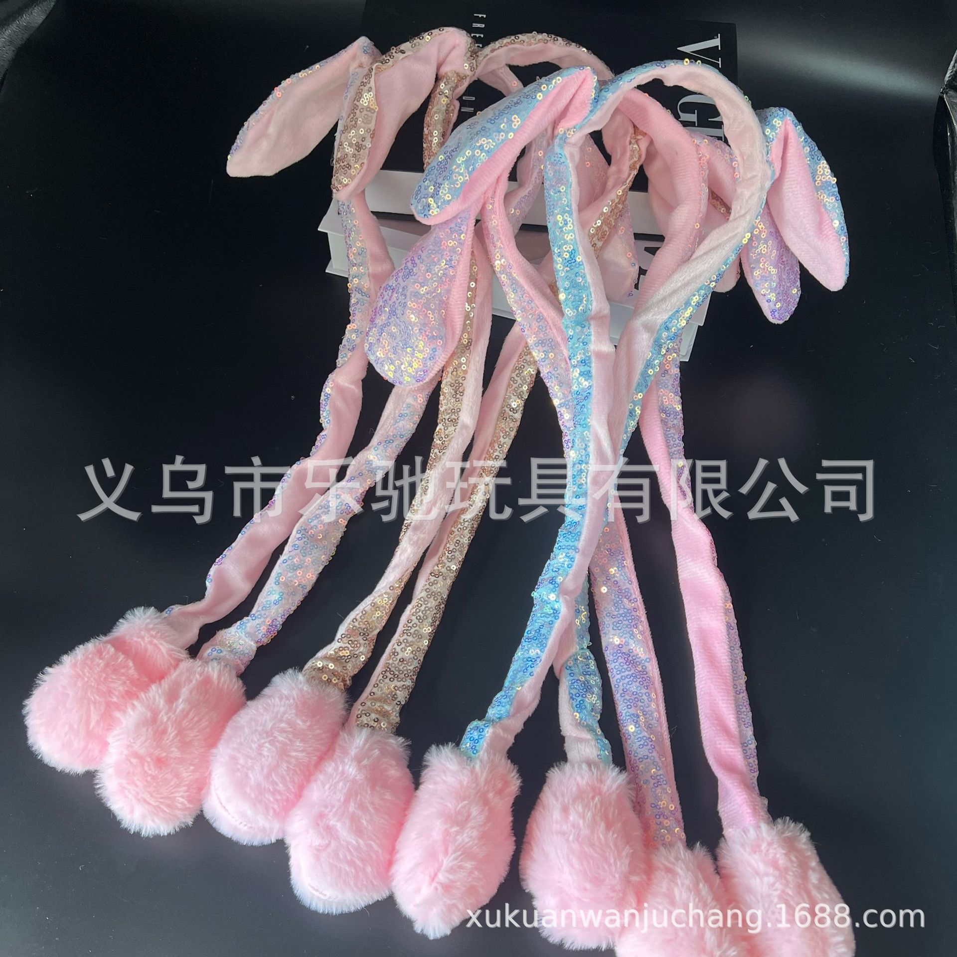 抖音同款发光兔子帽卡通气囊耳朵会动萌趣网红发箍皇冠饰品发饰头饰详情2