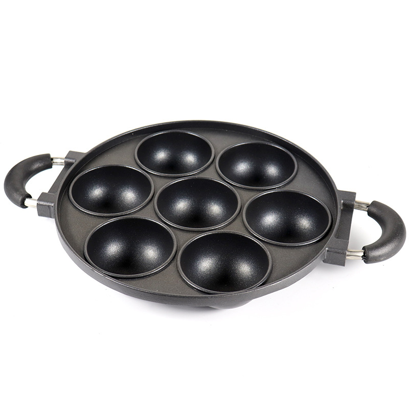 7holes cake Mould7-hole spherical aluminum die-cast cake mold Egg pan non-stick cake baking DIY pic 2