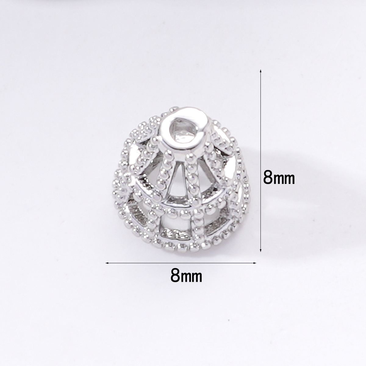 Copper palladium-plated white gold pearl necklace clasp cover sub-bead bracelet sweater pendant DIY accessory pic 4