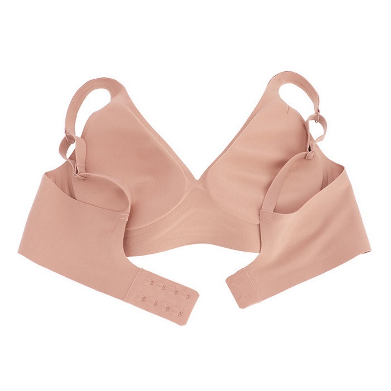 跨境无痕内衣女V领大码薄款无钢圈胸垫舒适支撑柔软文胸详情27