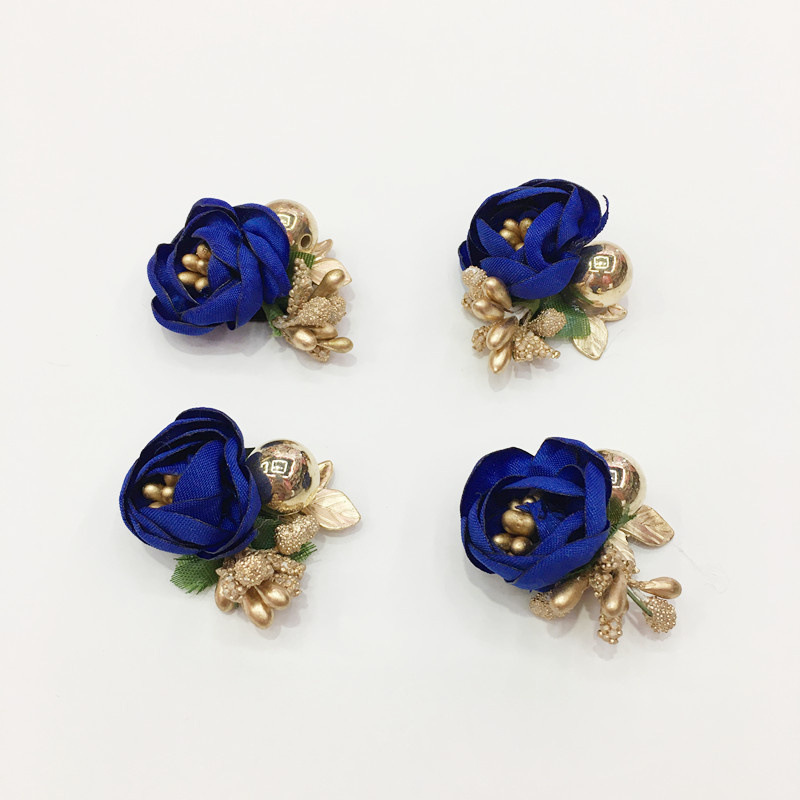 立体布艺花朵手工DIY 装饰花箱包辅料配件花心详情2