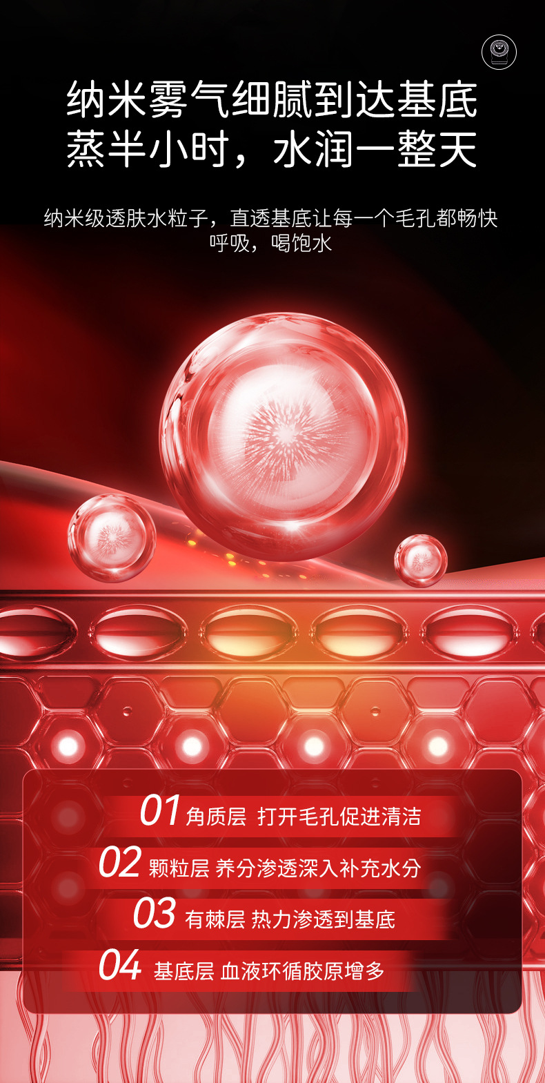 跨境彩光蒸脸器热喷家用蒸脸仪补水喷雾器脸部热喷仪美容院专用详情14