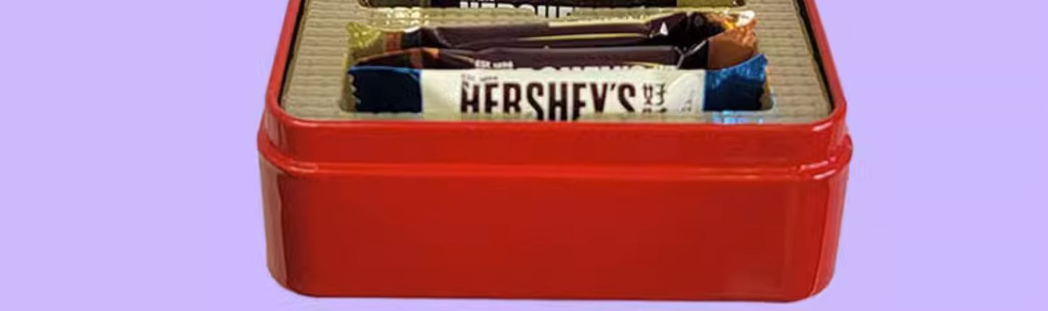 Hershey KISS chocolate Sheet Section Gift box, tinplate box, wedding candy box, candy gift box, girlfriend snack box, Clever pic 10