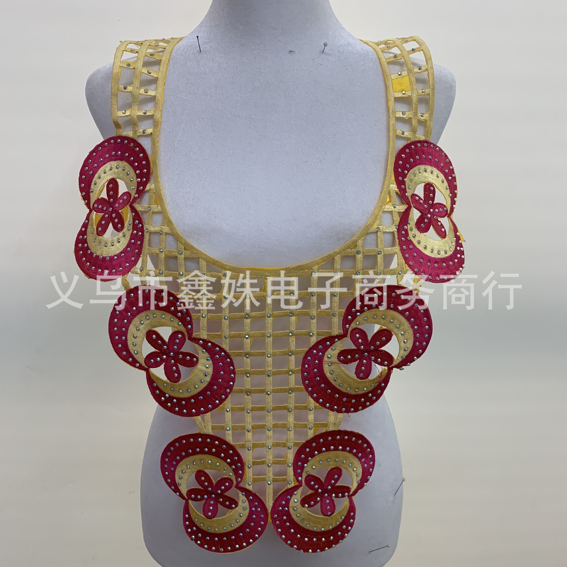 Embroidery, rhinestone and diamond fabric with adhesive backing decoration for foreign trade clothing accessories pic 5