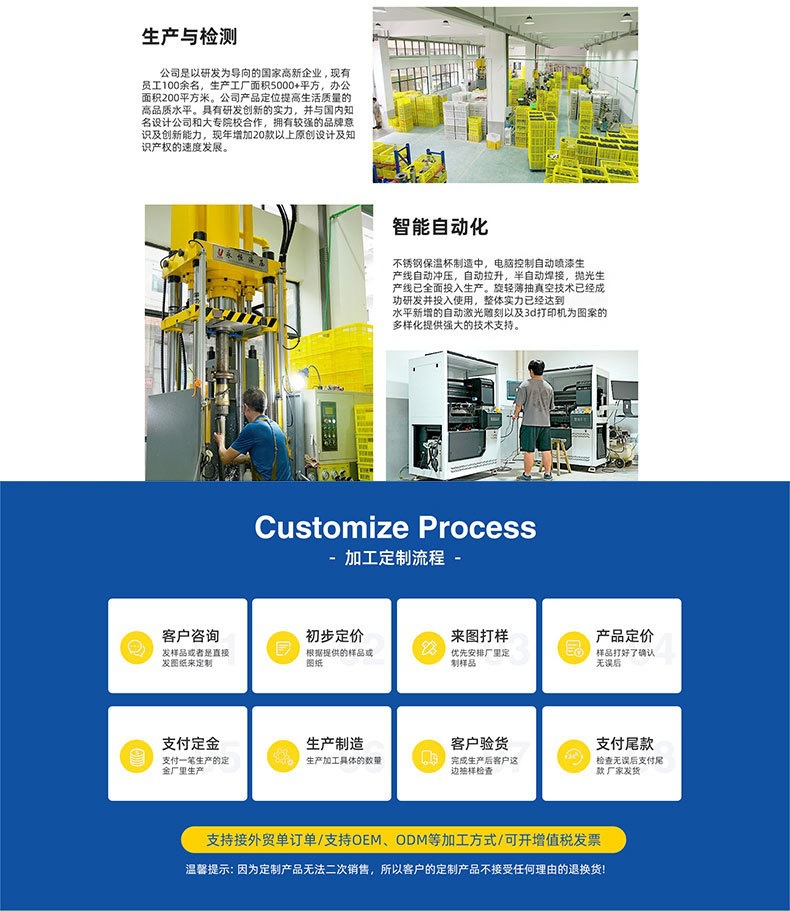 双层真空304不锈钢保温杯办公家用翻盖直身杯大容量纯色随手水杯详情3