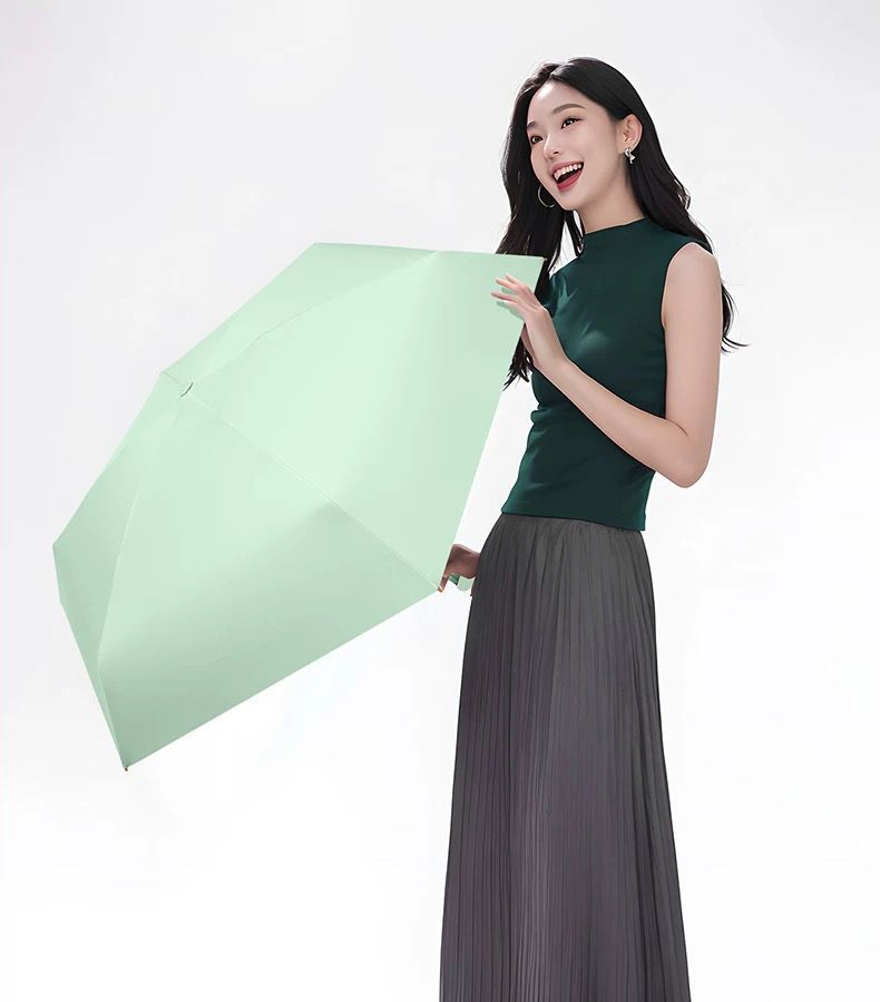 防晒五折伞胶囊伞遮阳伞女士高级感黑胶伞晴雨两用太阳迷你超轻伞详情12