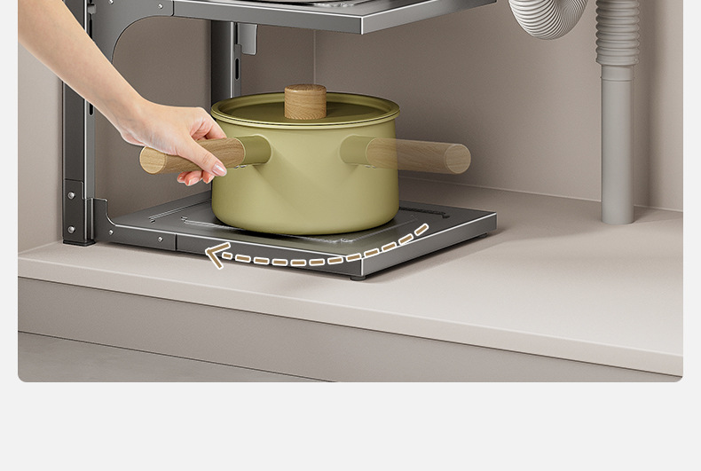 可调节厨房桌面下水槽锅盖锅具锅架碗架置物架多功能折叠收纳架详情17