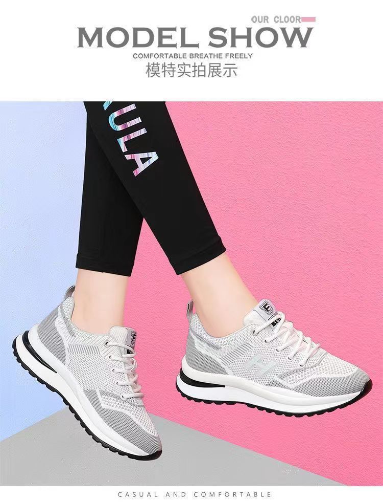 2024新款春夏轻便透气运动鞋女韩版百搭时尚跑步鞋女网面健步女鞋详情13