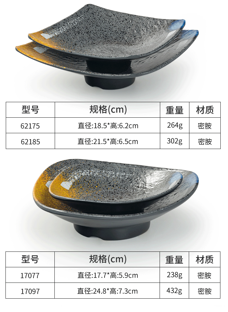 Melamine plates, Japanese plastic barbecue plates, porcelain-like round flat plates, barbecue plates, restaurant hot pot tableware, vegetable plates, commercial use pic 7