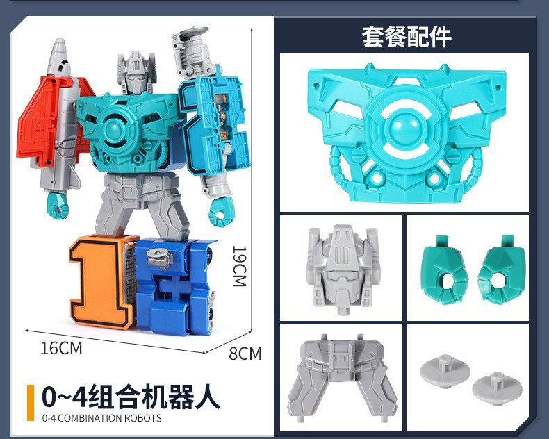 儿童变形数字机器人字母合体金刚汽车人拼装益智玩具批发模型玩具男孩娱乐详情13