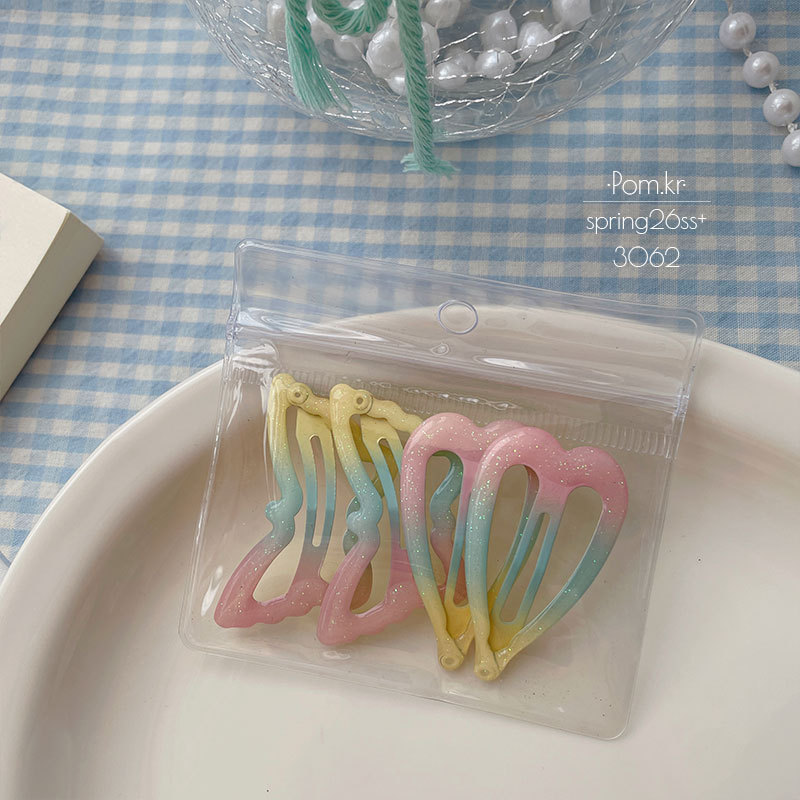 Colorful gradient hair clips, student and children's hair clips, cross-border clips pic 5