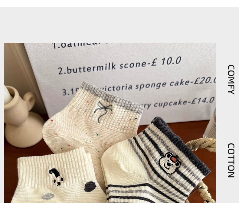 2025年夏季新款袜子女船袜低帮吸汗条纹韩版薄款灰色可爱短筒袜详情7